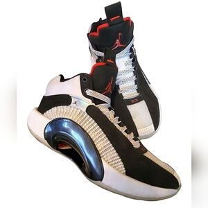 Nike Air Jordan XXXV DNA GS CQ9433 001 Black Chile Red White 6.5Y Shoes Sneakers